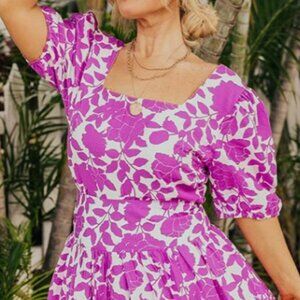 Floral Oasis Peplum Top and Skirt Set